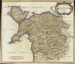 Mapa del norte de Gales